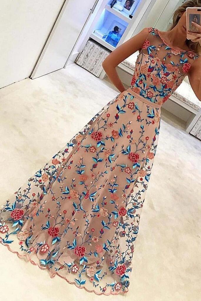 New Style Popular A Line Sleeveless Long Prom Dresses Formal Dress wit kateprom New Style Popular A Line Sleeveless Long Prom Dresses Formal Dress wit kateprom