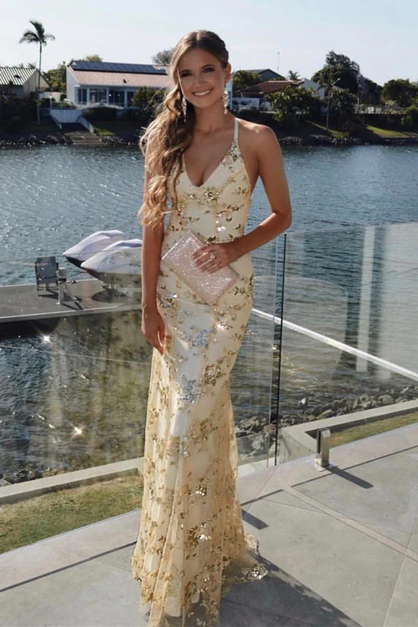 V Neck Backless Mermaid Rose Gold/Silver/Navy Blue Long Prom Dress KPP   kateprom