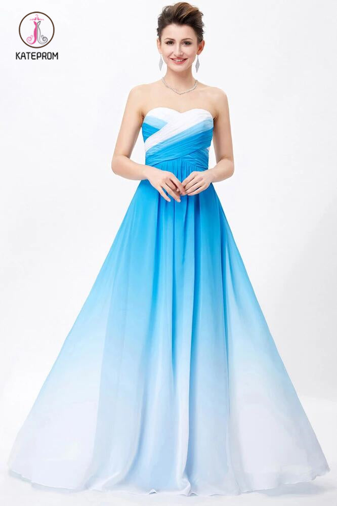 blue spotty dress Sweetheart Blue Ombre Formal Dress Cut Out Beading Back Long Prom Dress  DTP180 – DressTok.co.uk