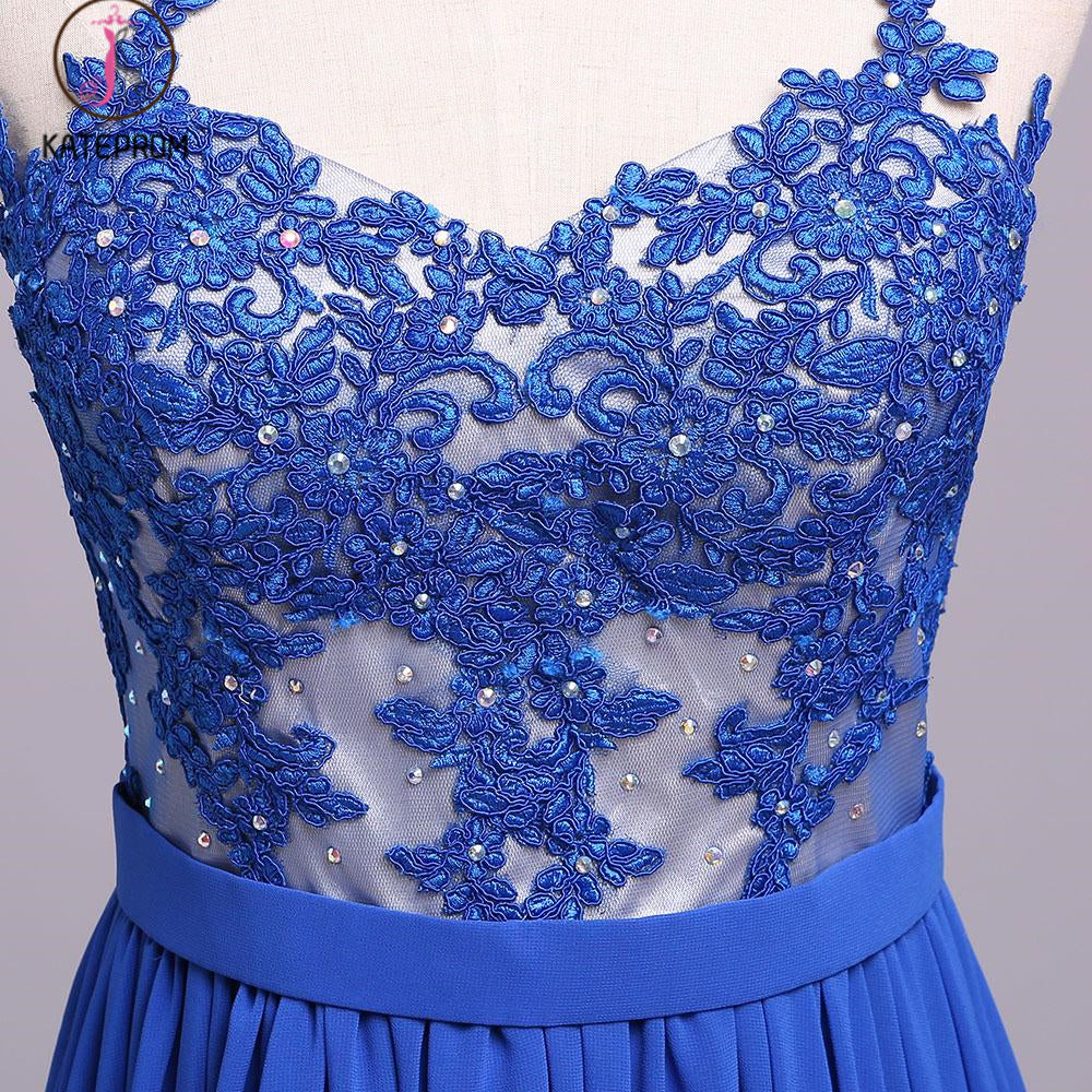 Gorgeous  A-Line Strapless Chiffon Long Prom Dresses Formal Evening Dress SD2205