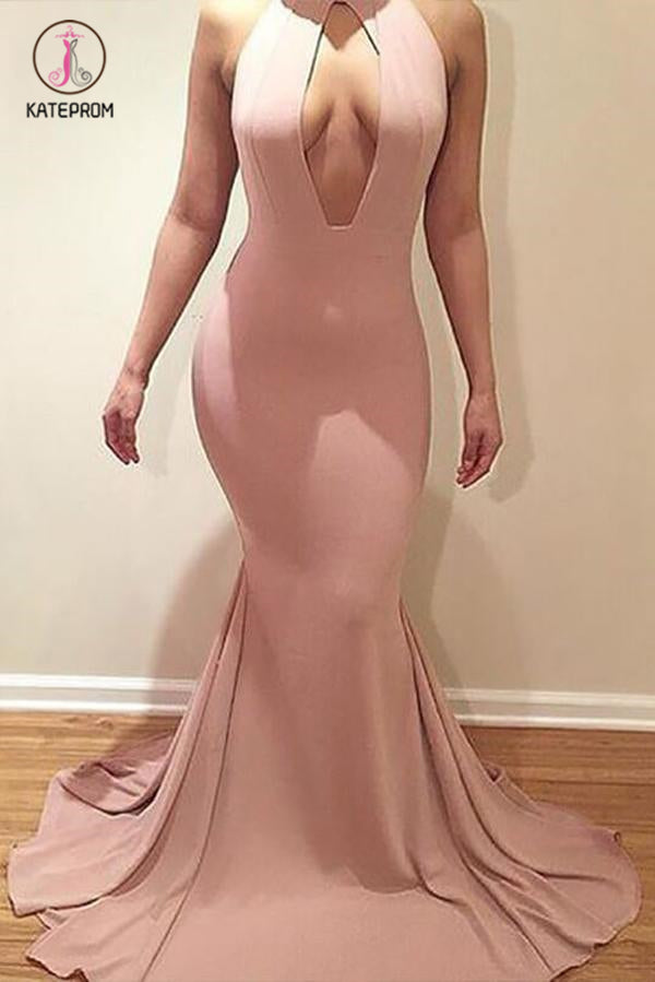 Sexy Mermaid Ruffles Sleeveless Sweep Train Plus Size Evening Dresses –  kateprom