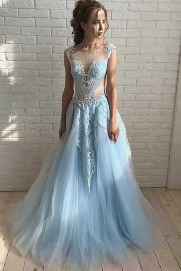 The Allure of the Light - Blue Evening Gown by Kateprom