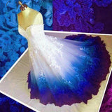Colorful Ombre Wedding Dress Ball Gown, Ombre Prom Dress KPP2146
