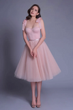 Pink Lovely Sweetheart Neckline Short Prom Dress Homecoming Dress KPH0673