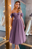 Off the shoulder Sweetheart Tulle Prom Dress KPH0674