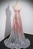 Mermaid Sequins Long Prom Dress, Sparkling Sweetheart Neckline Ombre Evening Dress KPP1794
