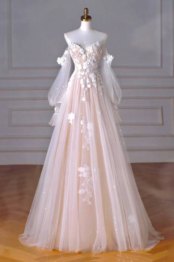 prom dresses with long sleeves LF 7828 Gold Rainbow Champagne Long Sleeves Lace Short