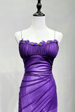 Purple Spandex Straps Formal Dress, Purple Evening Dress Prom Dress KPP1873