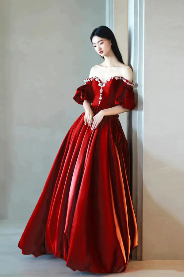 burgundy princess prom dress ZAPAKA Women Sparkly Burgundy Long Prom Dress with Ruffles Princess Sweetheart Corset Fringed Party Dress with Sequins, Burgundy / US10
