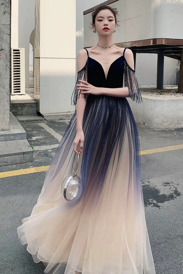 gradient prom dress Primavera 3922 Sequin Ombre Long Prom Dress Pink Ombre / 0