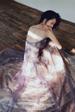 Purple Strapless Tulle Long Formal Dress, A Line Tulle Evening Dress KPP1929