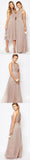 Gorgeous Glittering Top Tulle Halter Romantic Short Long Wedding Party Bridesmaid Dresses KPB0195