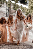 Mermaid Lace Sweetheart Elegant Bridal Long Wedding Dresses, Boho Bridal Dress KPW0137
