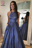 Kateprom Newest Halter Zipper Back Long Prom Dresses Cute Party Gowns KPP1344