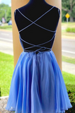Kateprom Spaghetti Straps Chiffon Homecoming Dresses with Beadings KPH0573