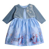 Disney X Pippa & Julie Elsa Border Print Dress KPF0006