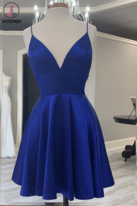 Kateprom Blue new 2021 homecoming dress, senior school girl dresses, Simple Cheap Homecoming Dresses, Short Prom Dress KPH0530