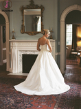 New 2021 A-Line Sleeveless Spaghetti Strap Lace wedding dress, cheap wedding gown KPW0593