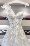 Kateprom Long White Sweetheart Neck Lace Applique Prom Dress, Evening Dresses KPP1329
