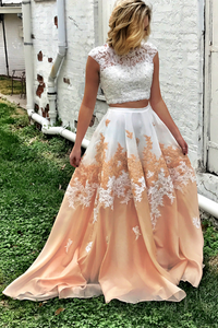 Kateprom Cheap Princess Party Dress, Two Piece Long Prom Dress with Open Back for Sale KPP1328