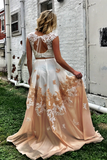 Kateprom Cheap Princess Party Dress, Two Piece Long Prom Dress with Open Back for Sale KPP1328