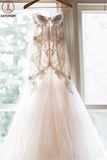 Kateprom Gorgeous Mermaid Beading Lace Strapless Sweetheart Wedding Dresses KPW0617