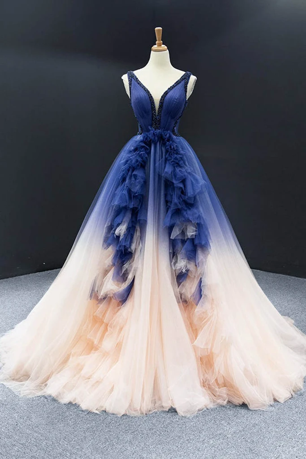 blue and black ombre dress Black and blue Ombr gown