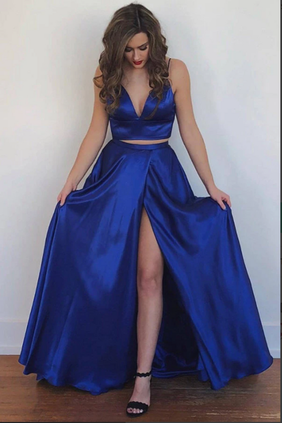 Cute royal online blue prom dresses
