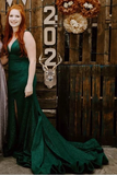 Kateprom Mermaid Front Split Green Sequin Shiny Long Prom Dresses KPP1423