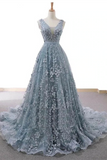 Kateprom Chic African Lace Prom Dress A Line 3D Floral Prom Gown KPP1498