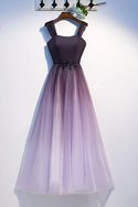 Kateprom Unique A Line Ombre Purple Beading Prom Dresses with Lace up, Long Dance Dresses KPP1525