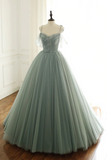 Kateprom Ball Gown Spaghetti Straps Long Prom Dress Quinceanera Formal Evening Dress KPP1541