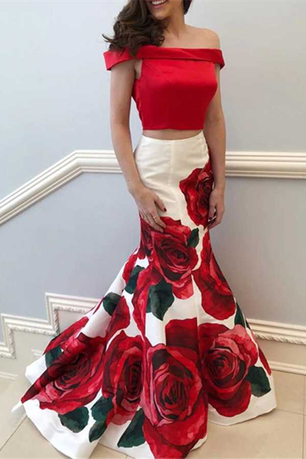 Red rose 2025 prom dress
