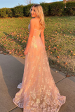 Kateprom Sweetheart Pink Long Mermaid Prom Dress with Lace KPP1562