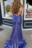 Kateprom Purple Long Mermaid Prom Dresses with Slit Formal Dresses KPP1586