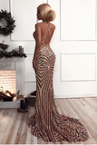 Kateprom Mermaid Sequins Long Prom Dress, Backless Evening Dress KPP1591
