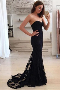 Kateprom Black Sweetheart Mermaid Lace Prom Dress,Chic Prom Dress,Party Prom Gowns KPP1600