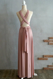 Kateprom Simple Elegant Open Back Pink Prom Dresses Bridesmaid Dresses KPP1609