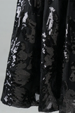 Kateprom A Line Black Lace Ruffles Spaghetti Straps V Neck Short Mini Homecoming Dresses KPH0617