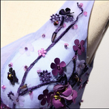 Kateprom Short Lavender Homecoming Dresses Flower Applique Knee Length Prom Dress KPH0642