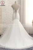 Kateprom Mermaid Wedding Dresses,Tulle Wedding Dress,Corset Wedding Dress,Romantic Bridal Dress KPW0727