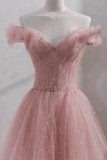 Shiny Party Fairy Pink Prom Dress, New Fashion Party Dress for Sale KPP1705