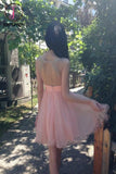 Backless Tulle Short Prom Dress Homecoming Dress KPH0040