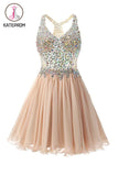 Strap Sweetheart Beading Homecoming Dresses Prom Dresses KPH0076