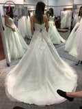 Strapless Sweetheart Ball Gown Wedding Dresses,Beaded Shinny Bridal Dress,Big Bridal Dress KPW0063