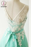 Emerald Lace Cap Sleeves Backless Homecoming Cocktail Dresses KPH0032