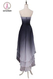 Kateprom High Low Sweetheart Ombre Prom Dress, Unique Pleated Homecoming Dress with Sequins KPP0872
