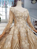 Kateprom Stunning Ball Gown Long Sleeves Prom Dress, Pretty Long Sleeve Quinceanera Dresses KPP1046