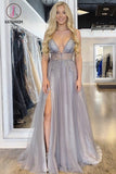 Kateprom Sexy Spaghetti Straps Floor Length Beading Prom Dress with Rhinestone, Long Evening Dress KPP1217