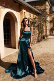 Kateprom A-Line Spaghetti Straps Long Prom Dresses Cheap Formal Gowns KPP1254